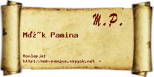 Mák Pamina névjegykártya